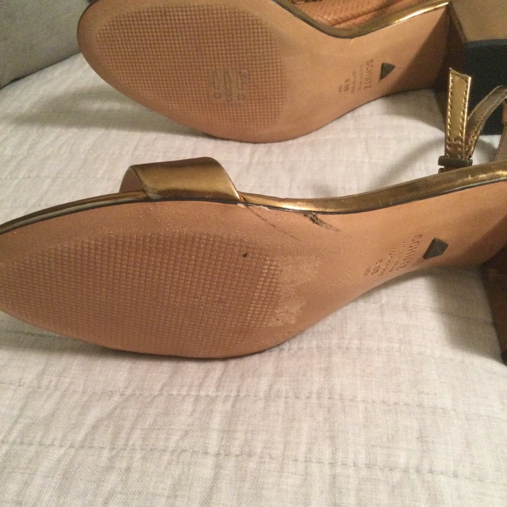 SCHUTZ Chimes bronze Block Heel Sandals 8.5 - Picture 11 of 16